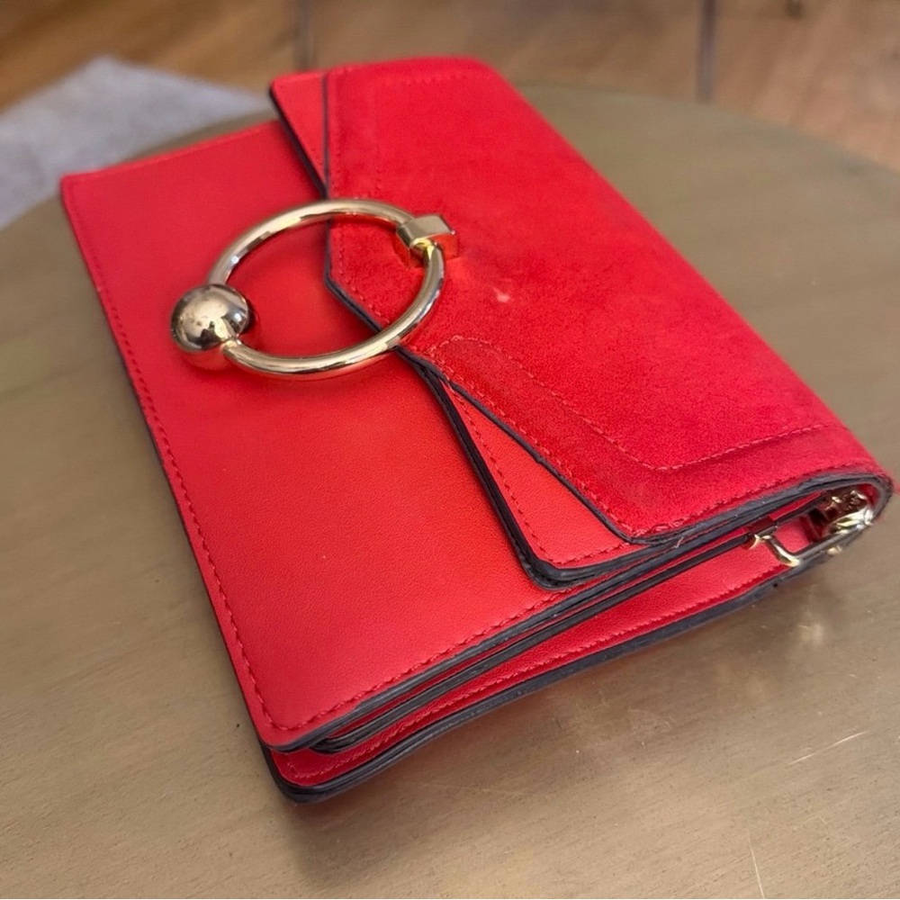 Topshop red Crossbody Bag with Gold Accent